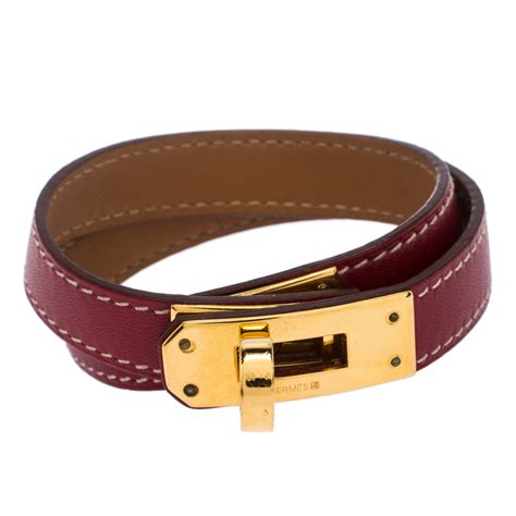 hermes bracelet red leather|vintage Hermes leather bracelet.